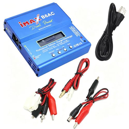 B6AC 80W AC DC Smart Balance Charger T Plug for LiPo Li-ion NiMH 6S