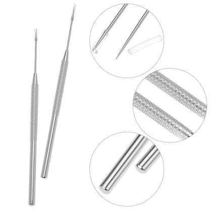 QWORK 20 Pcs Clay Sculpting Tools Set - Stainless Steel Ceramic Needle Modeling Carving Pottery Tools for Detailed Sculpture Projects