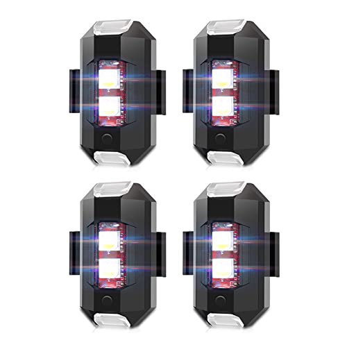 QVEVDACAR LED Strobe Drone Lights, 7 Colors Mini USB Rechargeable Lighting