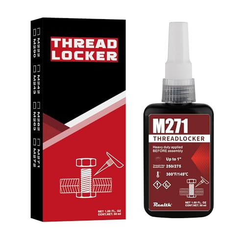 Thread Locker M271 Red High Strength, Lock Tight Threadlocker 50ml, 1 Pack - style: M271