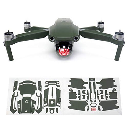 Wrapgrade Main Unit Skin Compatible with DJI Mavic Air 2 (Amry Green) - color: AMRY GREEN