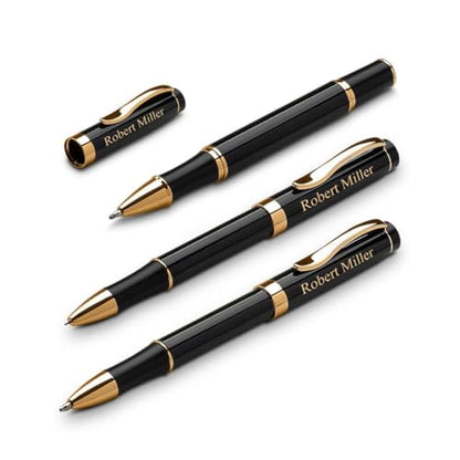 Executive Gift Shoppe | Personalized Laser Engraved Three Piece Pen & Pencil Gift Set with Cherry Wood Box