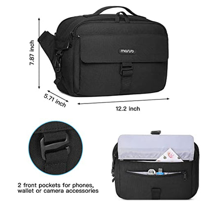 MOSISO Camera Shoulder Bag Camera Case Crossbody Sling Purse, Black - color: Black