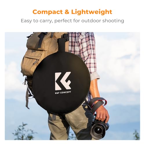 K&F Concept 40" x60” 5-in-1 Oval Foldable Reflector, with Carrying Bag - size: 100x150cm