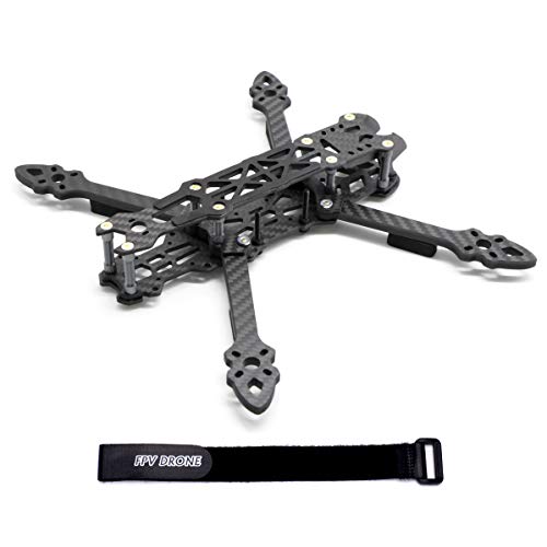 225mm FPV Racing Drone Frame Carbon Fiber 5 inch Quadcopter Freestyle Frame Kit with Lipo Battery Strap