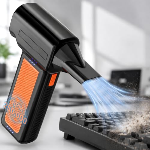 250000RPM Electric Air Duster for Keyboard: One Blow Clears Dust and Crumbs