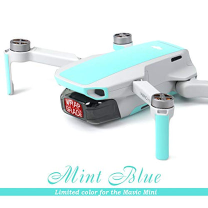 Wrapgrade Skin Compatible with DJI Mavic Mini & 2 SE & 4K | Accent Color (Mint Blue) - color: Mint Blue