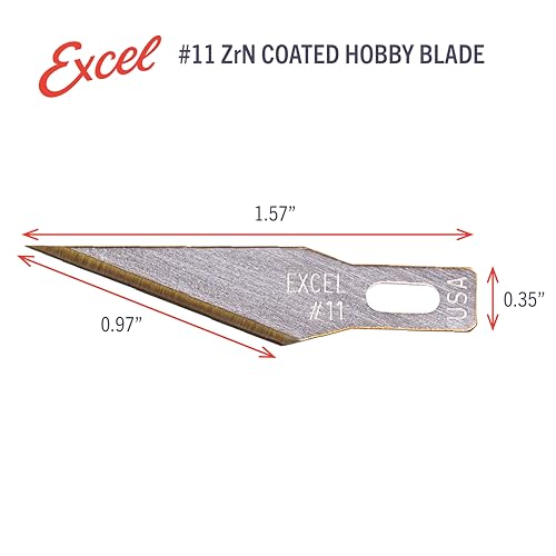 Excel Blades #11 50-Pack Zirconium Nitride Craft Knife Blades, USA Made