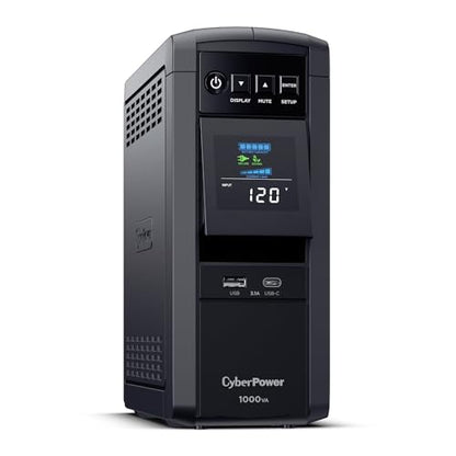 CyberPower CP1000PFCLCD PFC Sinewave UPS Battery Backup and Surge Protector - size: 1000VA, style: Mini-Tower