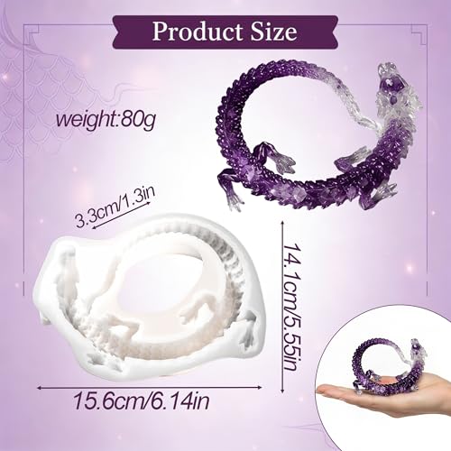 Dragon Resin Molds Silicone, 3D Animals Silicone Molds for Epoxy - color: Dragon Resin Mold