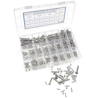 M2.2-M5.5 304 SS Phillips Flat Head Pointed Self Tapping Screws Kit - size: M2.2 M2.6 M2.9 M3.5 M4.2 M4.8 M5.5