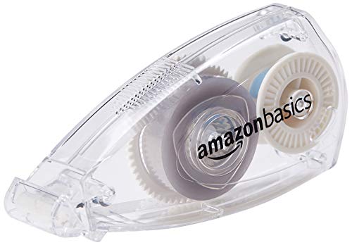Amazon Basics Double Sided Adhesive Tape with Removable Cap Applicator, 1/4-Inch x 32-Feet, Clear, 1-Pack - size: 1
