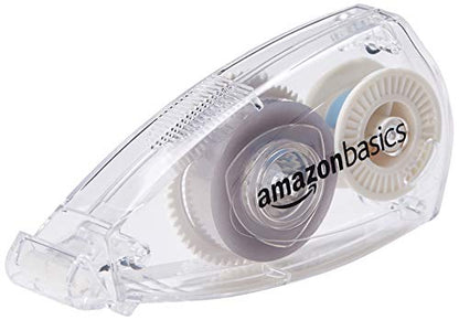 Amazon Basics Double Sided Adhesive Tape with Removable Cap Applicator, 1/4-Inch x 32-Feet, Clear, 1-Pack - size: 1