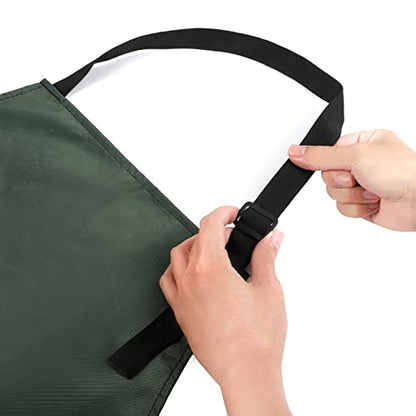 Waterproof Rubber Apron Adjustable Dishwasher Apron - Heavy Duty Work Apron - color: Green, size: 2 Pack