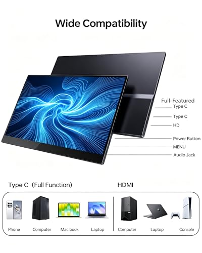 KOOFORWAY 15.6" FHD Portable Monitor Touchscreen for Laptop