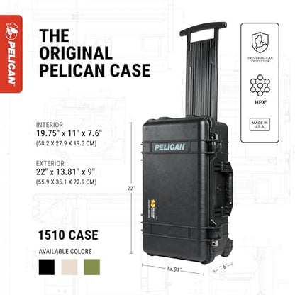 1510 Carry On Case (without foam) - color: Black, style: No Foam (Empty Case)