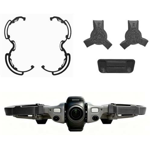 2-in-1 Landing Gear Propeller Guard Protector for DJI Avata 360, Anti-Collision Protection Kit Protective Guard Bumper Ring Gimbal Extension Base Height Increasing Bracket Drone Accessories (Black A) - color: Black A