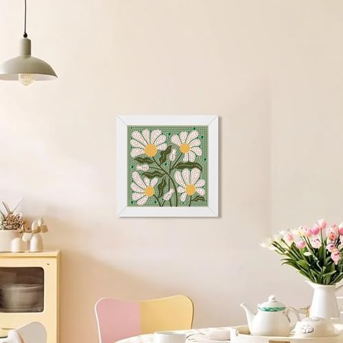 WEMEON Flowers Diamond Art Kits for Kids with Frame 7x7 inch - color: Flower04