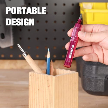 WORKPRO 24 in 1 Multi Bit Mini Screwdriver Set Magnetic, Pink - color: Pink