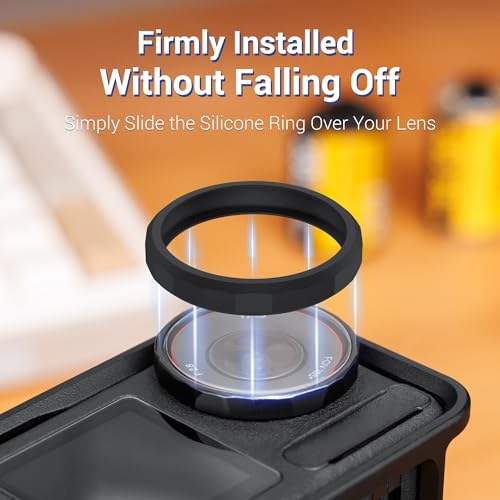 JJC 2Pcs Lens Silicon Ring for DJI Osmo Action 5 Pro 4 3 & Xtra Edge Pro - color: 2Pcs Silicone Lens Protective Ring