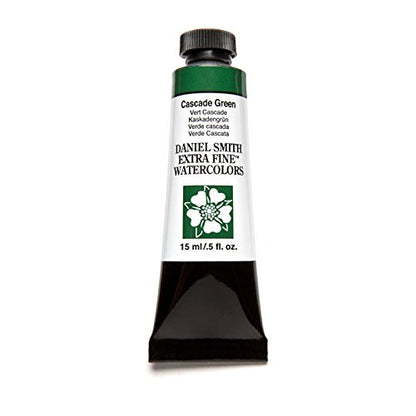 DANIEL SMITH 284600142 Extra Fine Watercolor 15ml Paint Tube, Cascade Green, 0.5 Fl Oz (Pack of 1) - color: Cascade Green