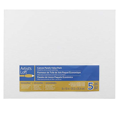 5 Count 8 x 10 Canvas Panels by Artist's Loft - size: 8" x 10"