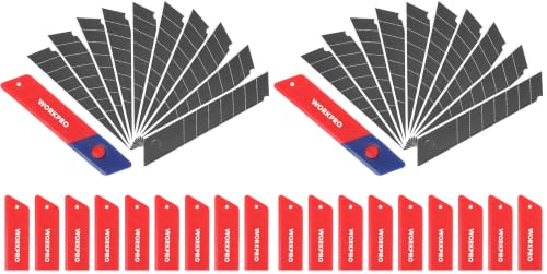 WORKPRO 18mm Snap-off Blades, Pack of 200 - size: 4 inches (Pack of 2)