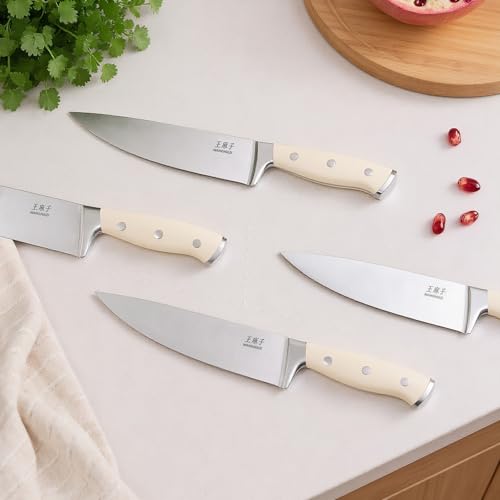 WANGMAZI 15‑Pcs Knife Block Set, Ultra Sharp, Natural Pro - color: 02-Natural Pro