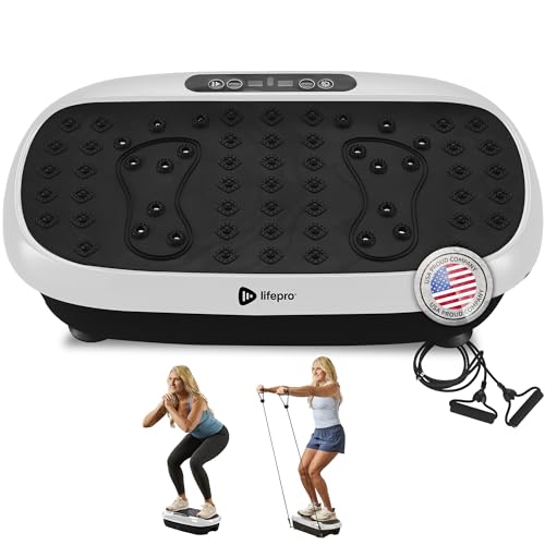 Lifepro HexaPlate Lite Compact Vibration Plate with Magnetic Acupoints - color: White