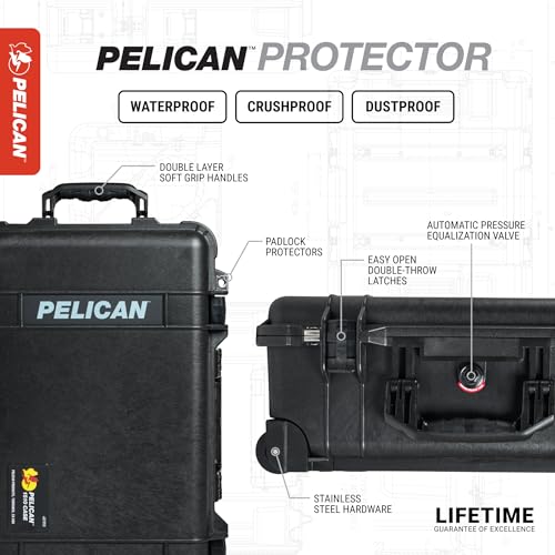 Pelican 1560 Case With Foam (Black) - color: Black, style: With Foam