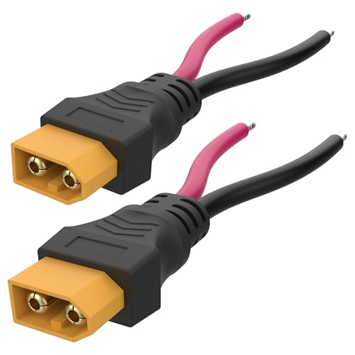 2pcs 12AWG XT60 Male Pigtail 2.8inch XT60 Male Connector - style: XT60 Male pigtail cable