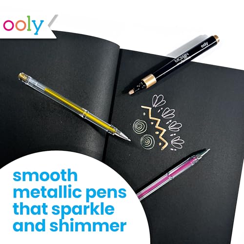 Ooly Metallic Sketchbook Coloring Art Kit, 7" x 9", 13 Piece - color: Metallic Coloring Kit