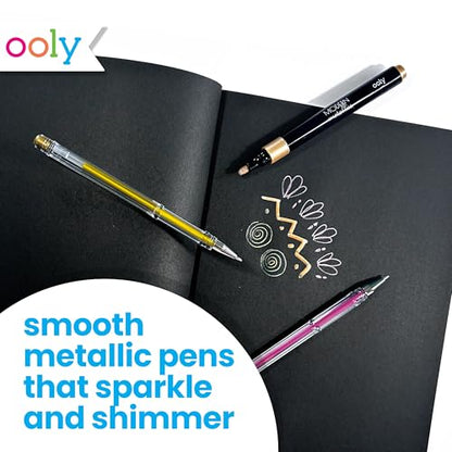 Ooly Metallic Sketchbook Coloring Art Kit, 7" x 9", 13 Piece - color: Metallic Coloring Kit