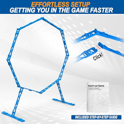 2 Pack Drone Obstacle Course, FPV Racing Drone Loop Gate - color: Blue *2 Pack