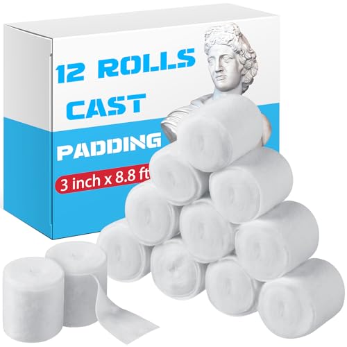 Nuanchu 12 Rolls Medical Cotton Cast Padding Plaster Cloth,3 Inch X 8.8 ft - size: 3 Inch x 8.8 ft