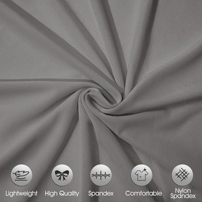 Horbaunal 4-Way Stretch Mesh Fabric by The Yard, Light Grey 1 Yard - color: Light Grey, size: 1 Yard