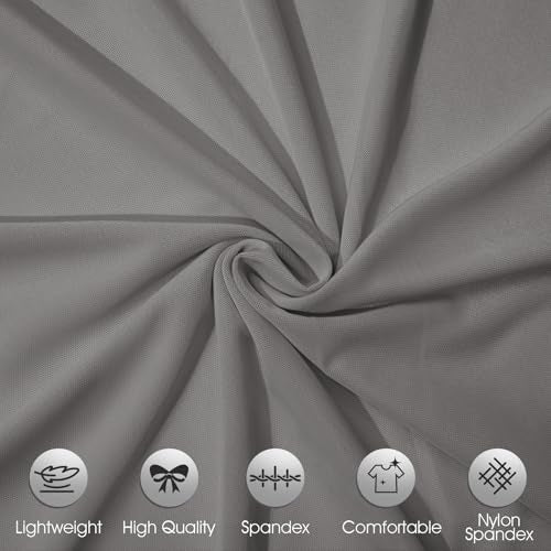 Horbaunal 4-Way Stretch Mesh Fabric by The Yard, Light Grey 5 Yard - color: Light Grey, size: 5 Yards