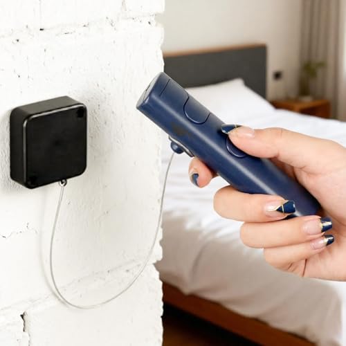 2 Pcs 6.5ft Retractable Remote Control Tether Locks - Adjustable Security Lanyard with Length Clasp for TV Remotes,Gaming Controllers,Tablets Ideal for Showroom,Office,Home
