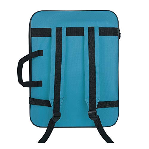 A3 Art Portfolio Carry Case Bag Drawboard Storage Portable Shoulder Tote - color: Blue