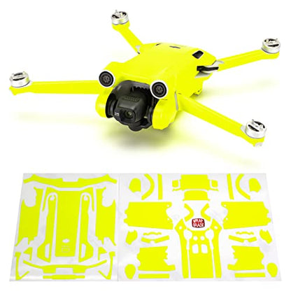 WRAPGRADE Skin Stickers compatible with DJI Mini 3 Pro | Main Unit (NEON YELLOW) - color: Neon Yellow