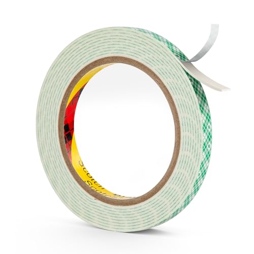 3M Double Sided Foam Tape 0.39" x 10Ft White 4026 Double Coated Urethane Adhesion Polyurethane Tape for Mounting Signs Craft DIY Projects Cards, 1 Pack - size: 0.39"×10ft