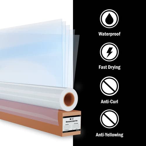 Screen Print Direct® Waterproof Inkjet Film Sheets (8.5 x 14-100 Sheets) - size: 8.5 x14 - 100 sheets