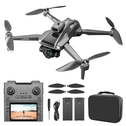 M66M Drone with 2K Camera for Adults, Foldable RC Camera Drone Gifts - color: Grey