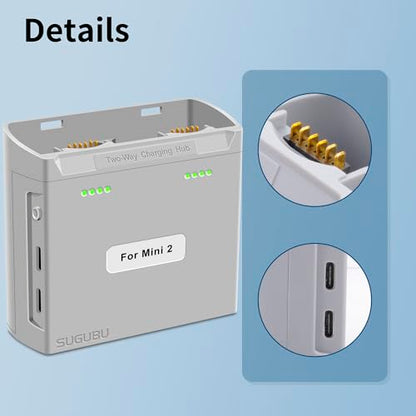 Mini2 Dual-Channel Battery Charger Two-Way Charging Hub for DJI Mini 2 SE