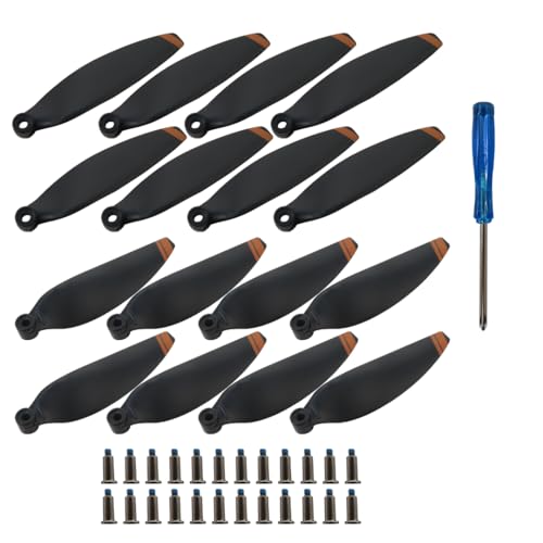 16Pcs Low-Noise Quick-Release Propellers Fit for DJI Mini 2 / SE / 2SE / 4K Drone, Orange Replacement Blades with Screws & Tool