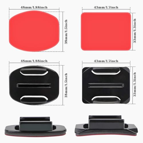 Universal Action Camera Accessory Kit, Curved & Flat Adhesive Sticky Mounts, Quick Release & J-Hook Buckle Mounts, 3-Way Pivot Arms and Thumb Screws