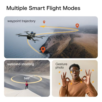 FPV Drone with HD Camera for Adults Beginners, GPS Drone with Screen on Controller, Obstacle Avoidance, Auto Return, Fishing Drones with One-Key Payload Drop Delivery Function, Foldable RC Quadcopter for Outdoor Shooting Camping Fishing Gift Delivery Quad
