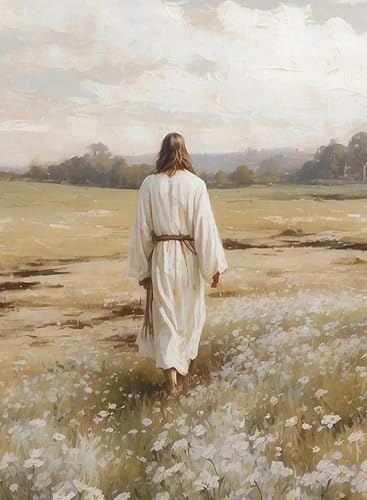 Jesus Paint by Numbers Kit for Adults Framed Canvas 12X16 in, Frameworkless - color: YH02827