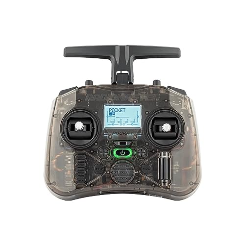 Radiomaster Pocket ELRS Hall Gimbal Transmitter Remote Control Portable Lightweight Built in LED Light Foldable Antenna（Black Mode 2）