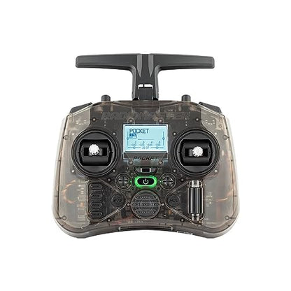 Radiomaster Pocket ELRS Hall Gimbal Transmitter Remote Control Portable Lightweight Built in LED Light Foldable Antenna（Black Mode 2）